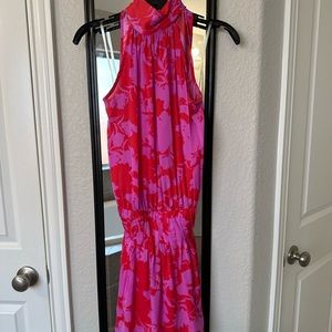 Do+Be Floral Red and Purple Halter Dress